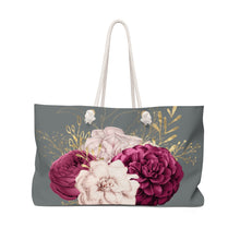  Pink & Grey Flower Weekender Bag